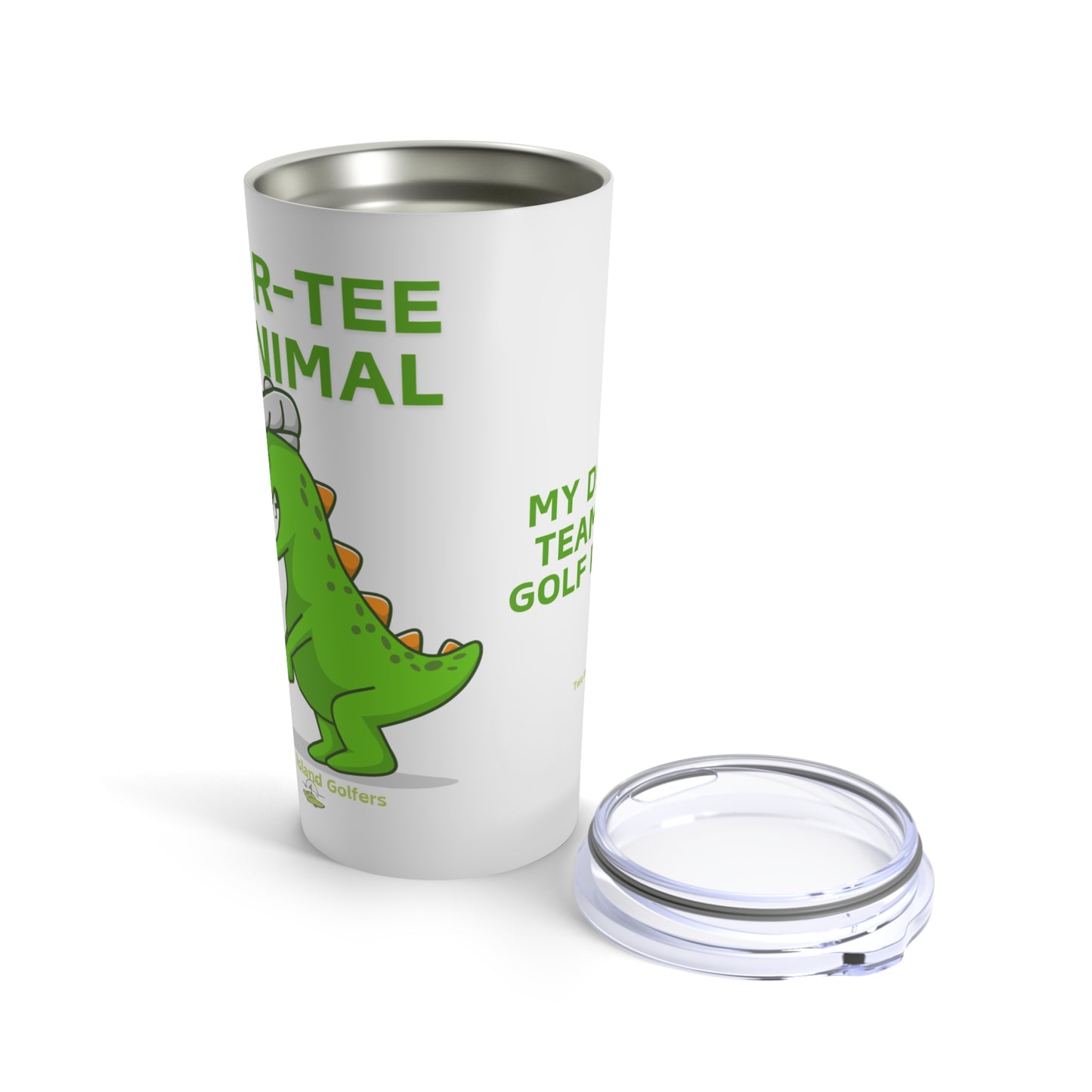 Dinosaur Golf Tumbler – "Par-Tee Animal" | "My Drinking Team Has a Golf Problem" – 20 oz Vacuum Insulated