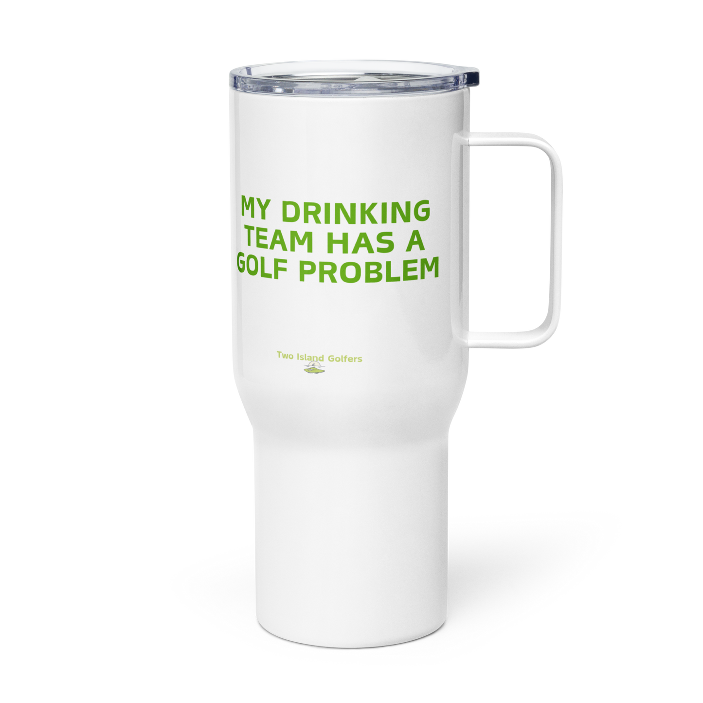 Dinosaur Golf Travel Mug with Handle – "Par-Tee Animal" | "My Drinking Team Has a Golf Problem" – 25 oz Spill-Proof